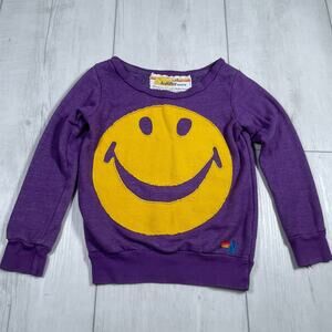 Aviator Nation Kids 4 Smiley Crew Sweatshirt Purple